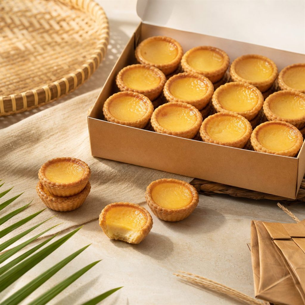 Pie susu Bali dalam kotak oleh-oleh yang siap dibawa pulang